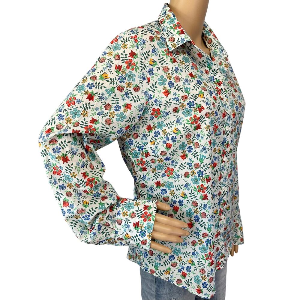 J. Crew Liberty Art Perfect Shirt in Edenham Floral Cotton G4375 Size 12 - Picture 3 of 11
